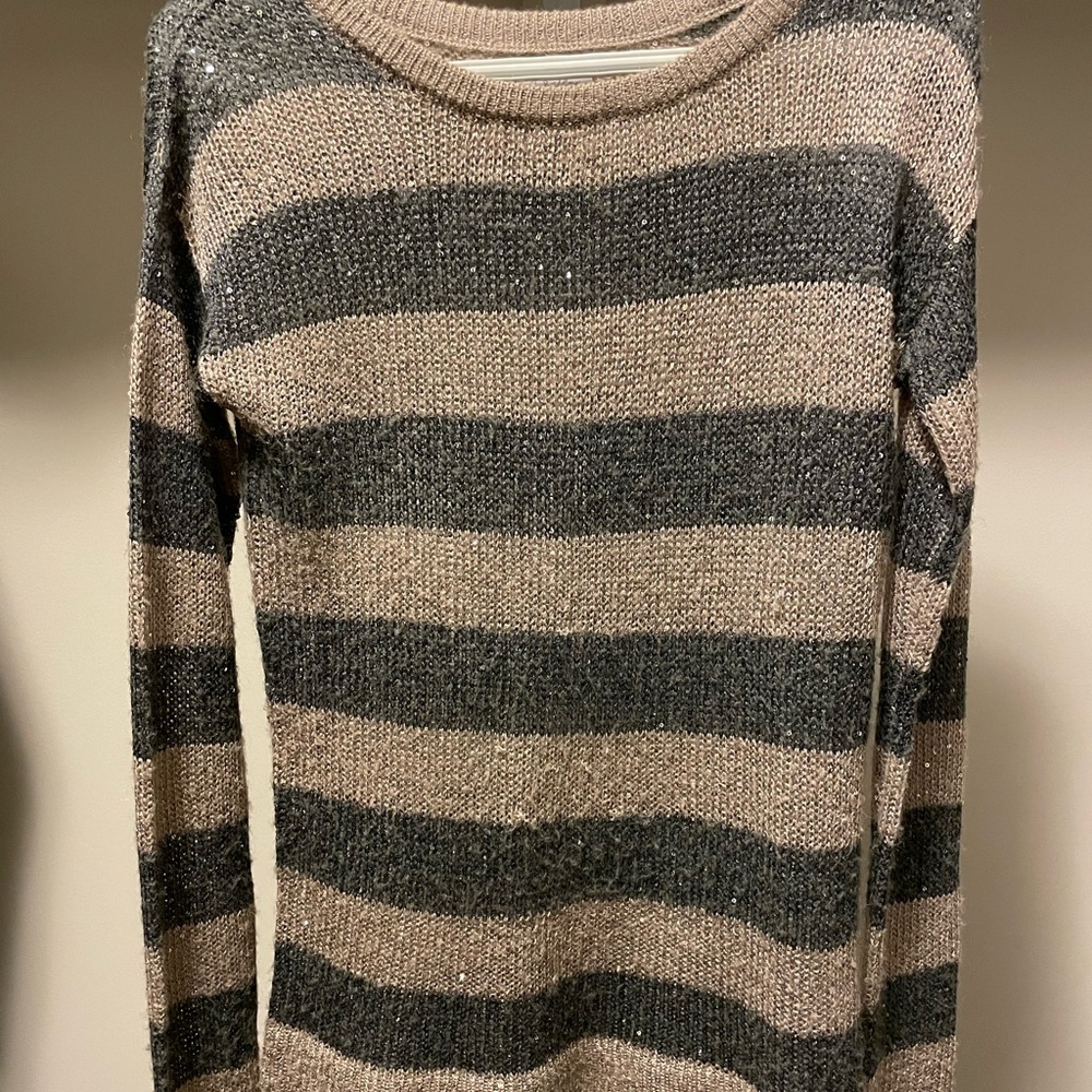 Size small John&Jenn sweater. Neutral colours(beige/camel/grey with sequins.